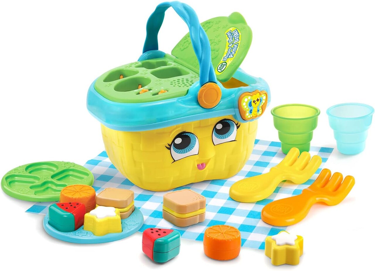 Shapes and Sharing Picnic Basket (Frustration Free Packaging), Yellow